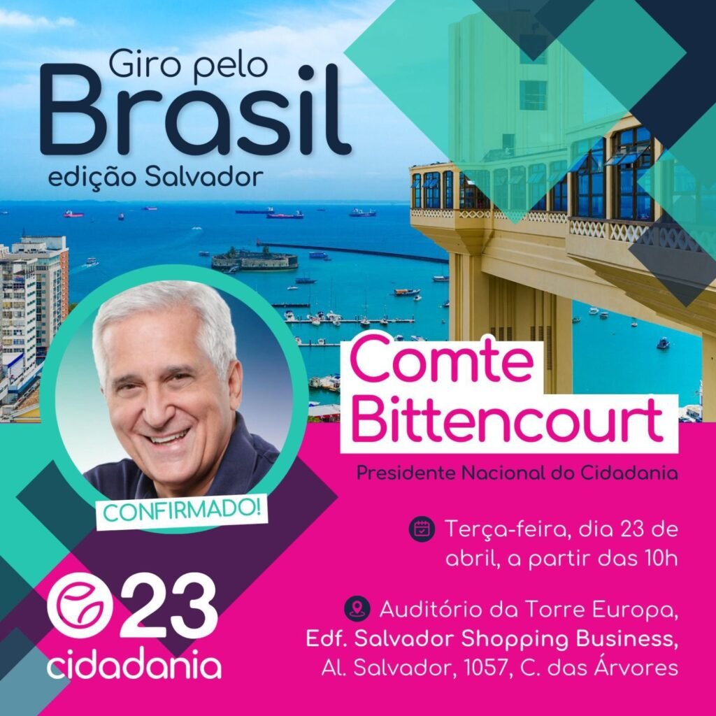 Presidente nacional do Cidadania desembarca em Salvador para encontro partidário