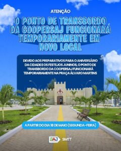 Prefeitura de Santo Antônio de Jesus anuncia mudança temporária do ponto de transbordo da Coopersaj
