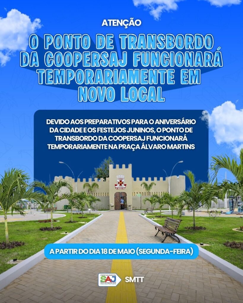 Prefeitura de Santo Antônio de Jesus anuncia mudança temporária do ponto de transbordo da Coopersaj