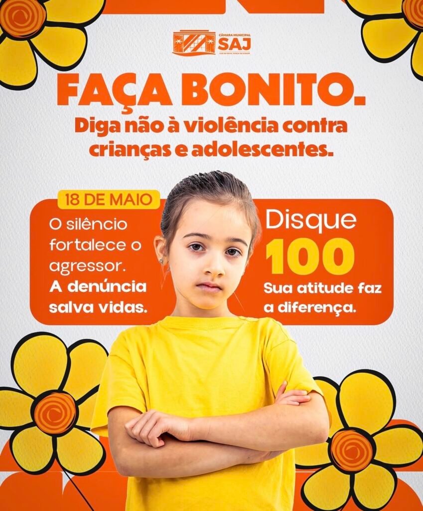 Câmara de SAJ reforça combate à violência infantil e orienta denúncias pelo Disque 100