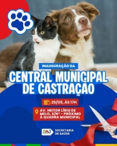 Prefeitura de Santo Antônio de Jesus realizará inauguração da Central de Castração na próxima segunda-feira (25)
