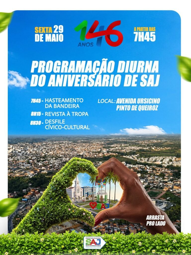 Prefeitura preparou programação especial para programação em comemoração aos 146 anos de emancipação política de Santo Antônio de Jesus