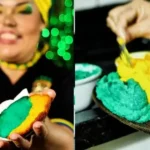 Baiana polemiza ao lançar acarajé com as cores da Seleção Brasileira para Copa do Mundo