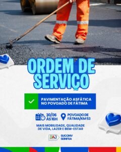 Prefeitura de Santo Antônio de Jesus realizará assinatura da ordem de serviço de pavimentação asfáltica no Povoado de Fátima