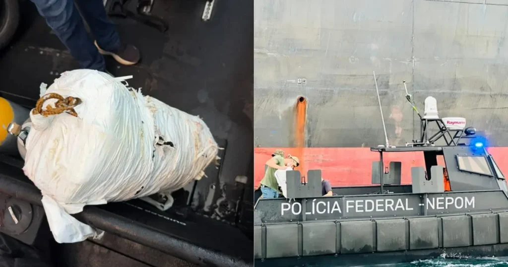 Operação localiza carga de droga em navio na Baía de Todos-os-Santos